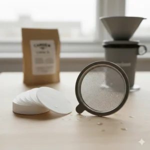 A comparison of white paper micro-filters and a stainless steel reusable metal filter for speciality coffee brewing.