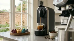 An automated bean-to-cup coffee machine grinding fresh beans, highlighted as a top pick for under £200.