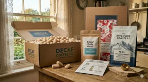 Sustainable and eco-friendly coffee packaging materials ready for UK delivery.