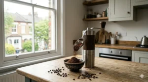 A laptop screen displaying customisable specialty coffee subscription plans.