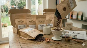 Infographic displaying flexible delivery schedules for coffee gift subscriptions.