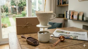 Selection of ethically sourced specialty coffee beans for gift subscriptions.