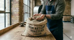 High-quality green coffee beans ready to be processed by an ethical, independent coffee roaster.