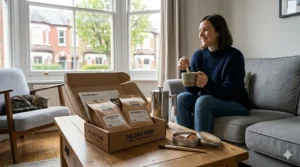 A variety of freshly roasted coffee beans suitable for a weekly subscription, highlighting diverse flavour profiles.