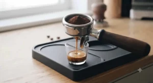 Graphic showing compatibility of 51mm, 53mm, and 58mm coffee tampers for various espresso machines.