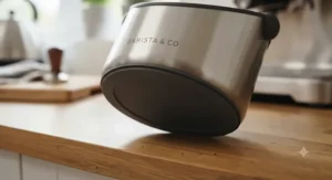 Underside of a small knock box showing the non-slip silicone base for stability during use.
