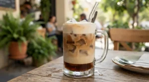 Refreshing iced brew served in double-wall glass coffee cups with condensation-free exterior.